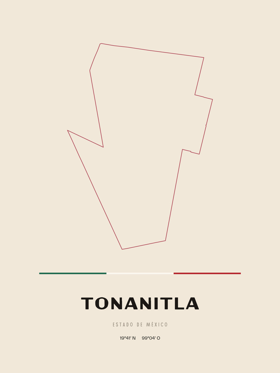 Framed poster of Tonanitla, Estado de México.