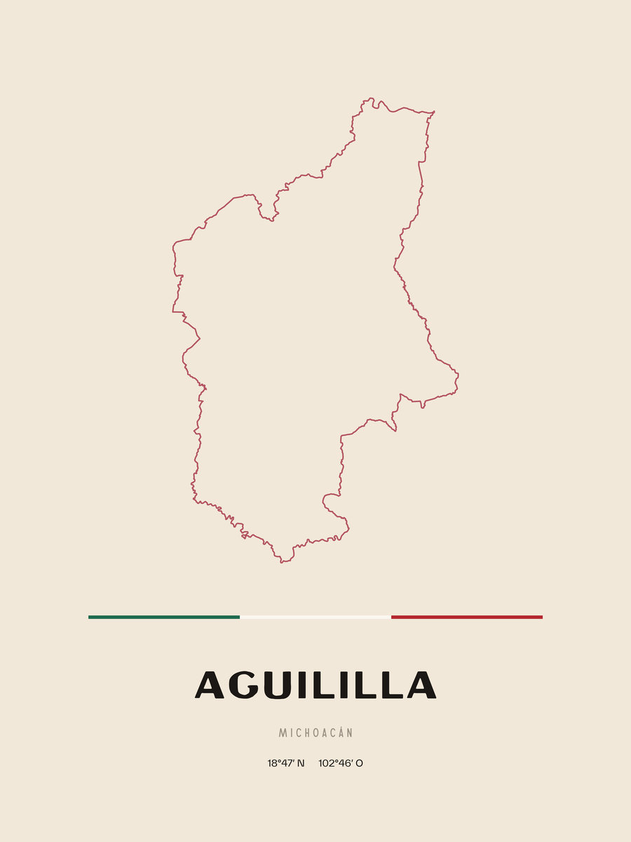 Framed poster of Aguililla, Michoacán.