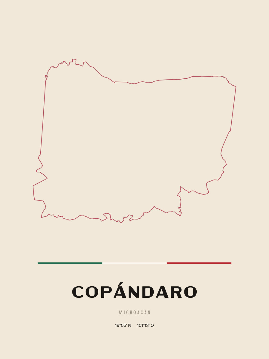 Framed poster of Copándaro, Michoacán.