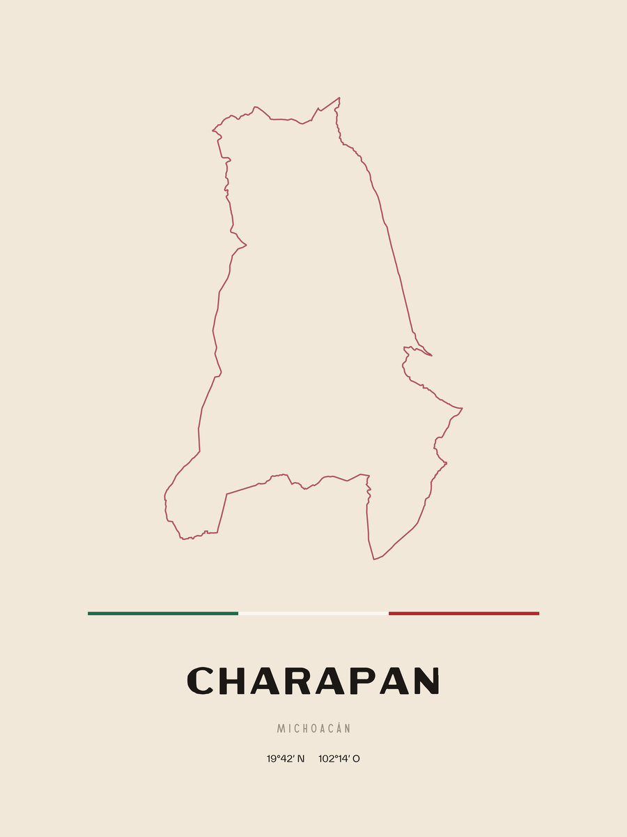 Framed poster of Charapan, Michoacán.