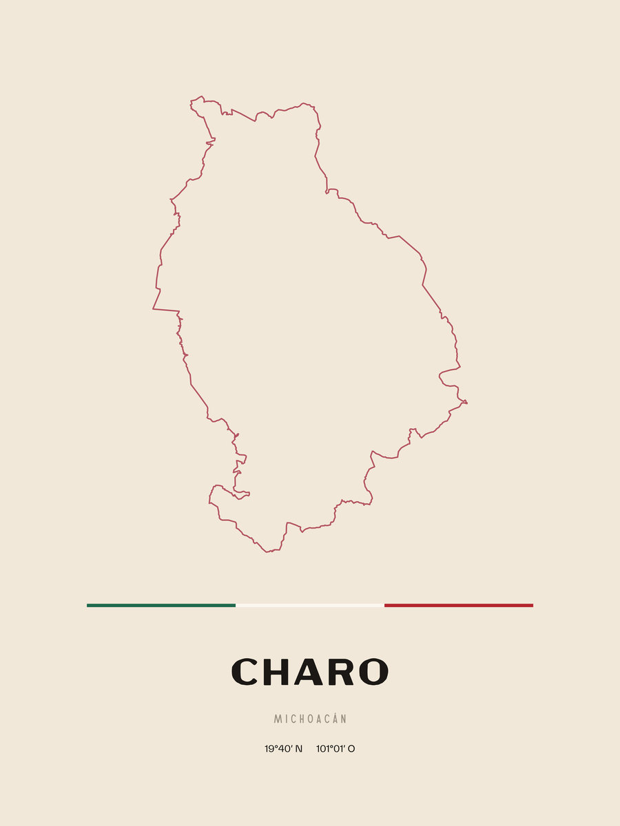 Framed poster of Charo, Michoacán.
