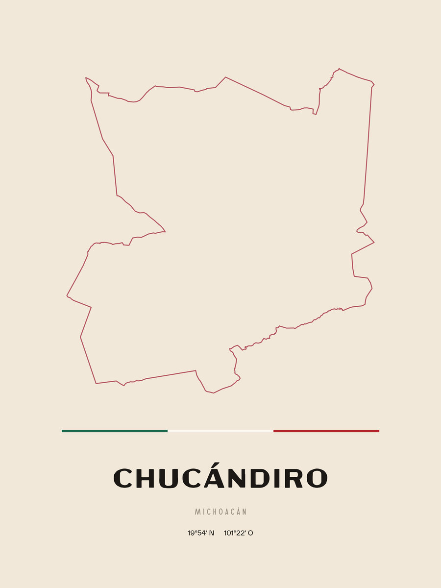 Framed poster of Chucándiro, Michoacán.