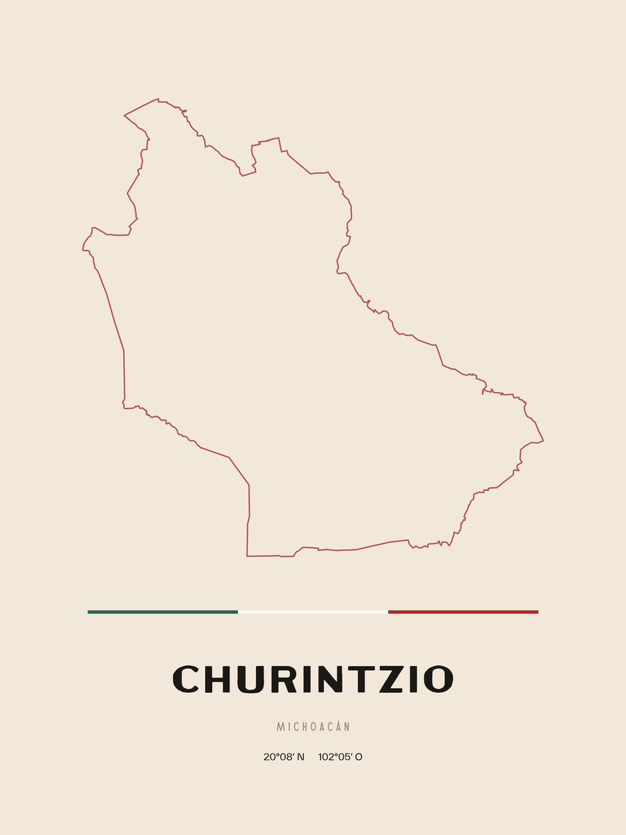 Framed poster of Churintzio, Michoacán.