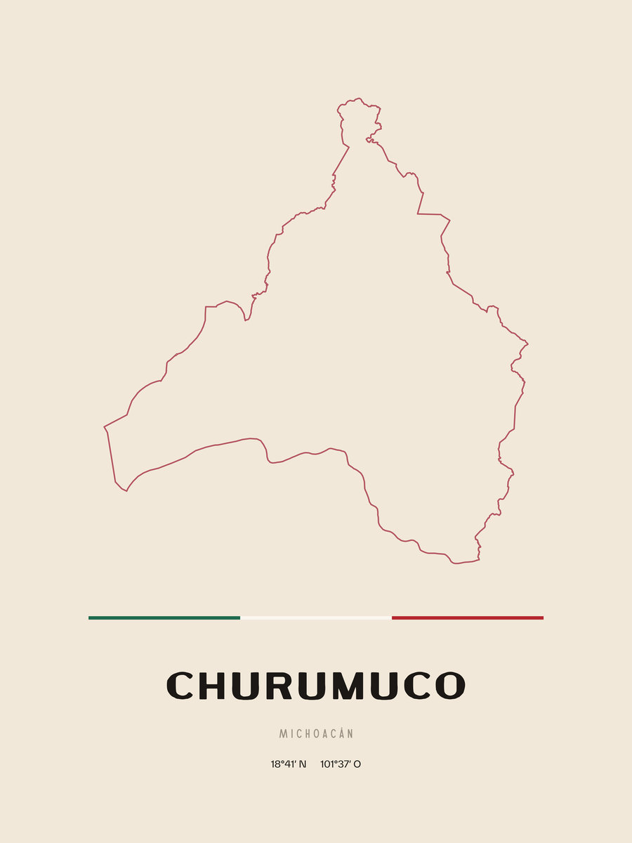Framed poster of Churumuco, Michoacán.