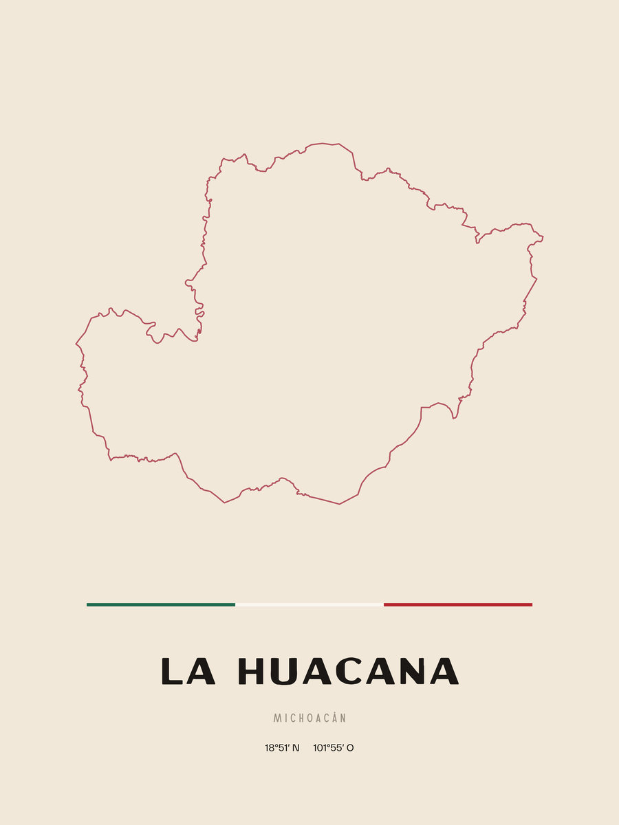 Framed poster of La Huacana, Michoacán.