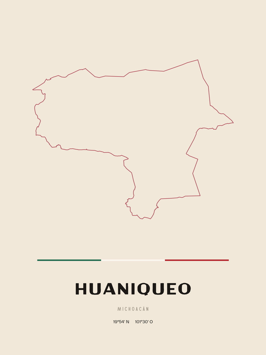 Framed poster of Huaniqueo, Michoacán.