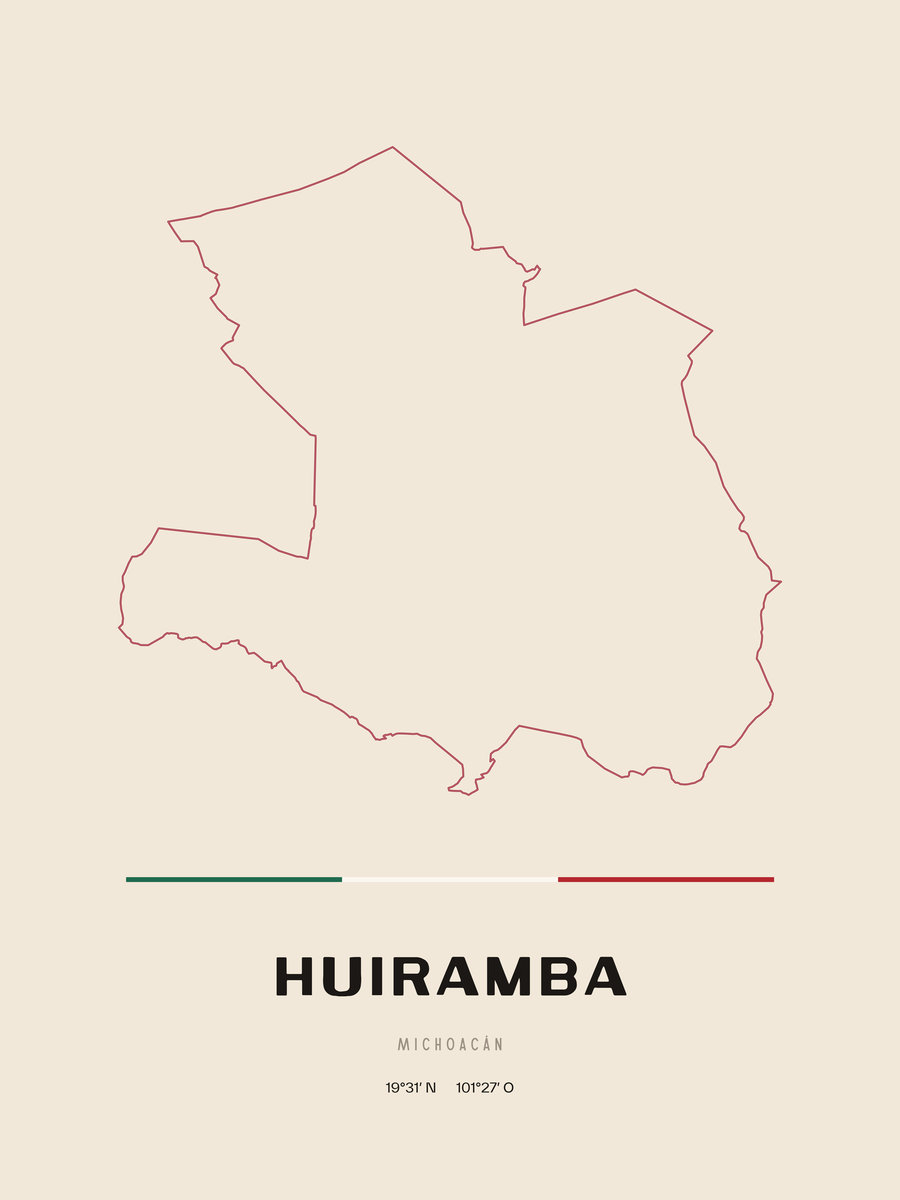 Framed poster of Huiramba, Michoacán.