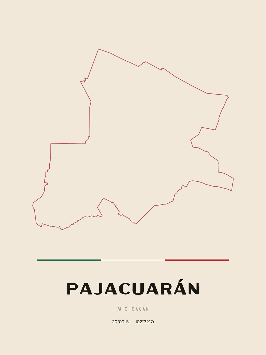 Framed poster of Pajacuarán, Michoacán.