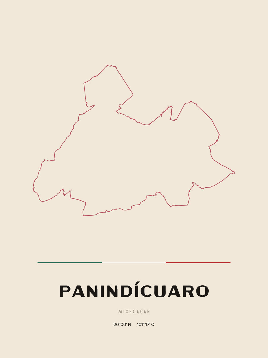 Framed poster of Panindícuaro, Michoacán.