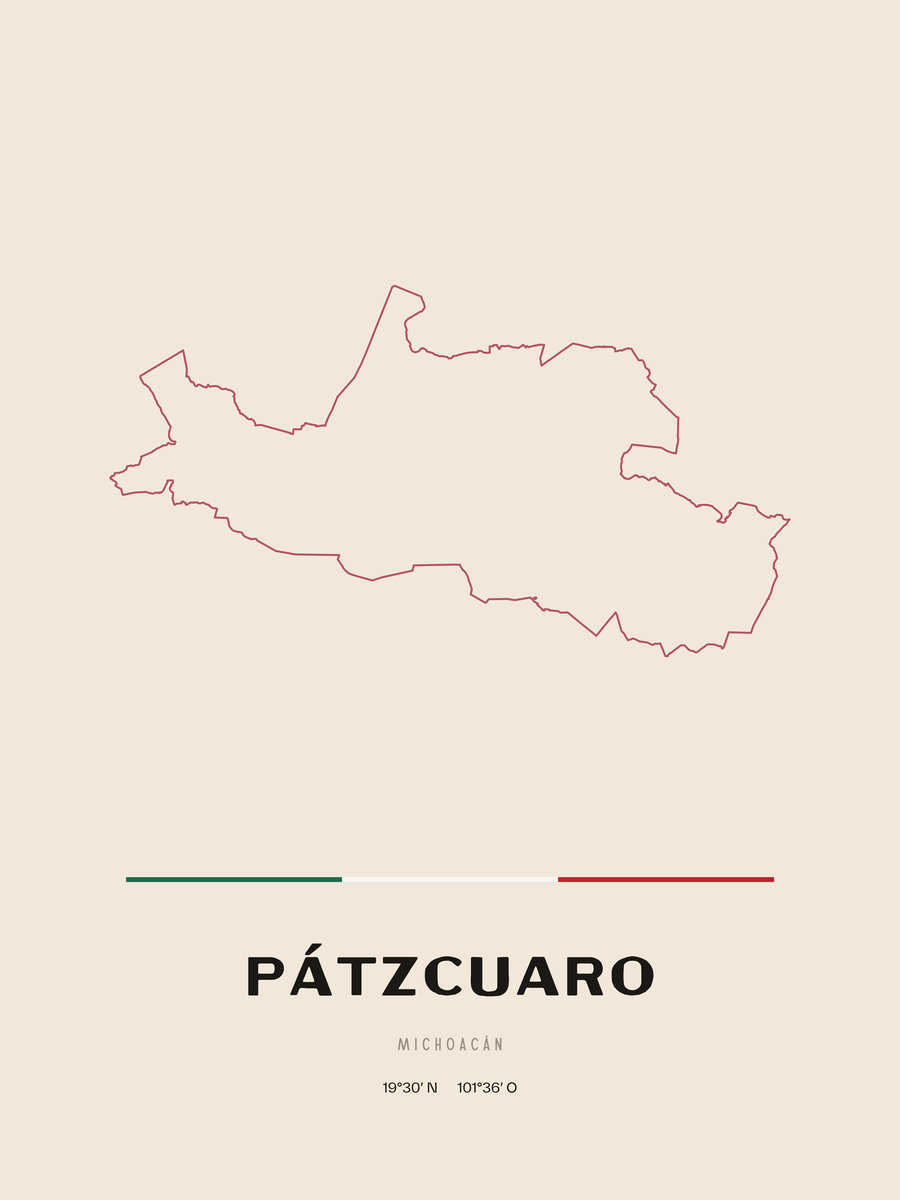 Framed poster of Pátzcuaro, Michoacán.
