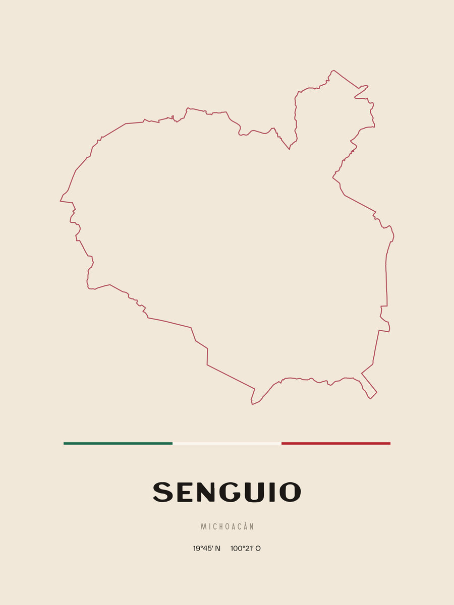 Framed poster of Senguio, Michoacán.