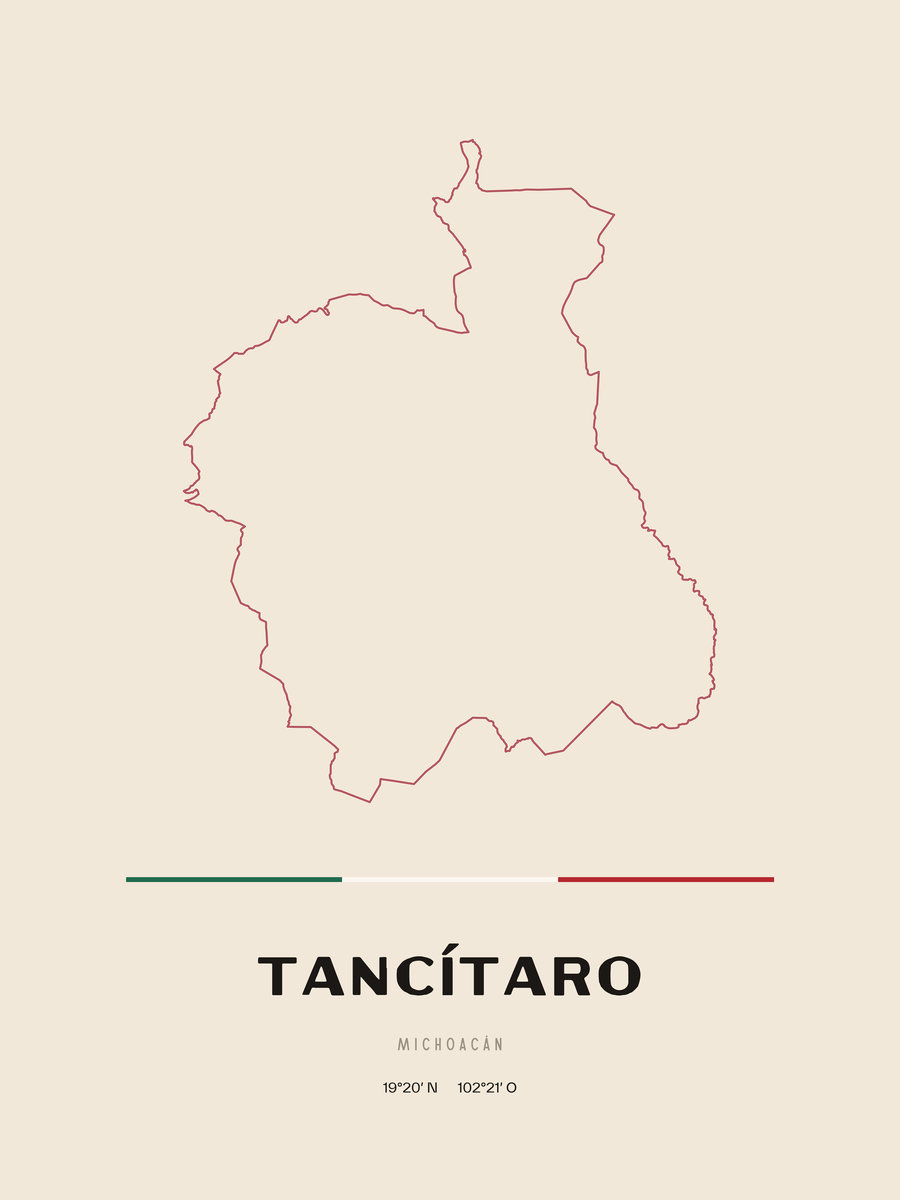 Framed poster of Tancítaro, Michoacán.