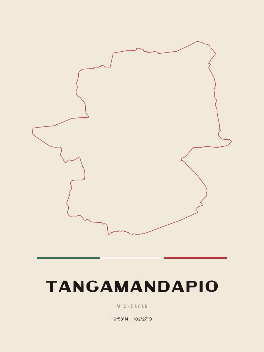 Framed poster of Tangamandapio, Michoacán.