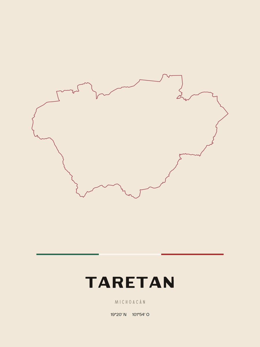 Framed poster of Taretan, Michoacán.