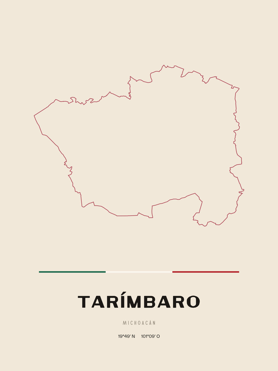 Framed poster of Tarímbaro, Michoacán.