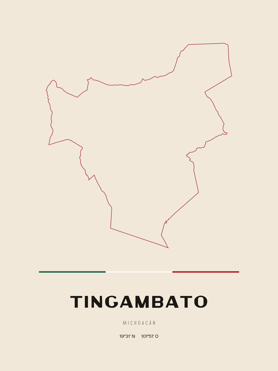 Framed poster of Tingambato, Michoacán.