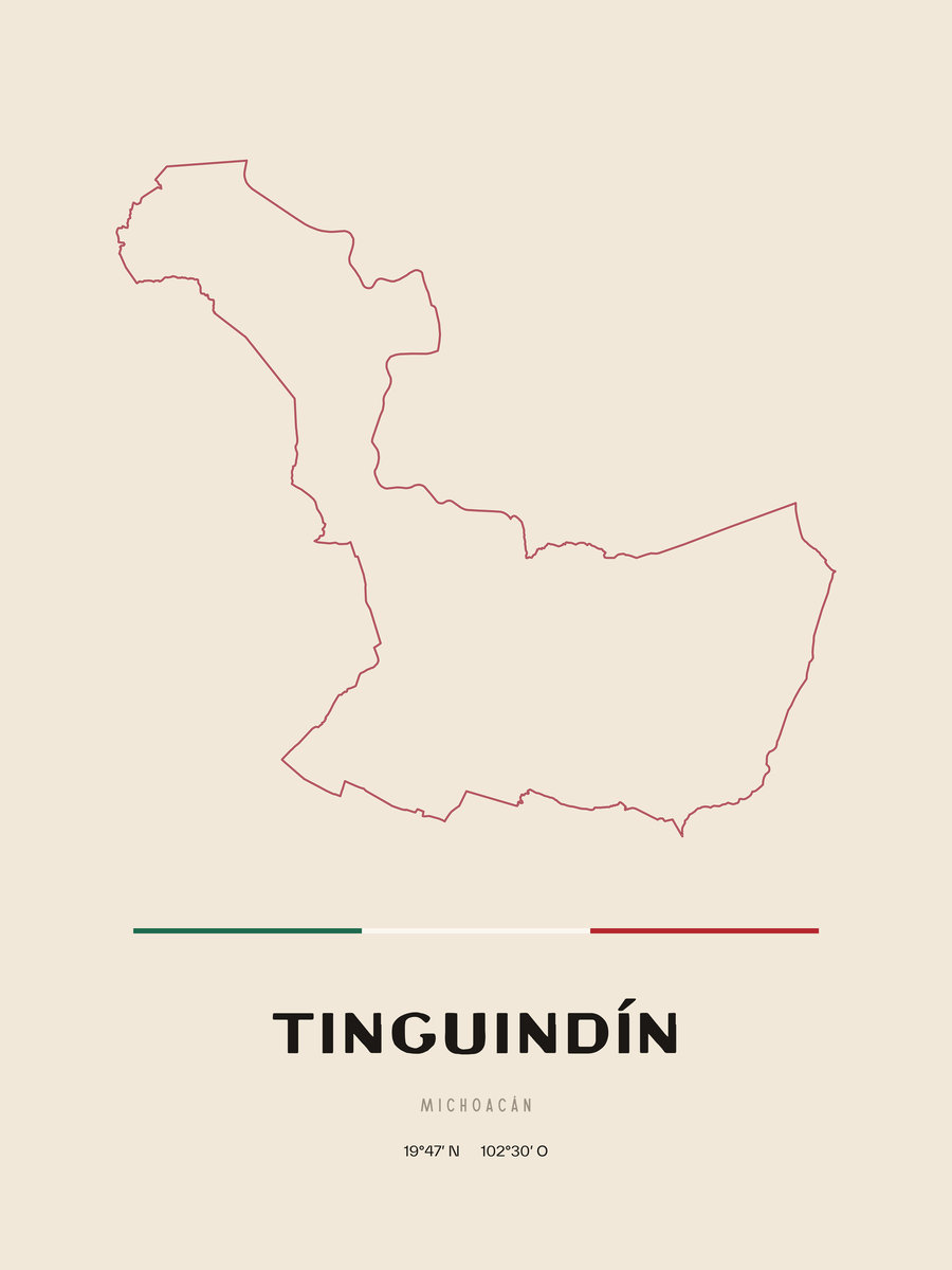 Framed poster of Tingüindín, Michoacán.