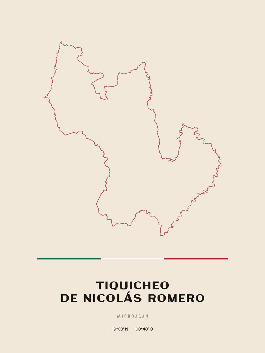 Framed poster of Tiquicheo de Nicolás Romero, Michoacán.