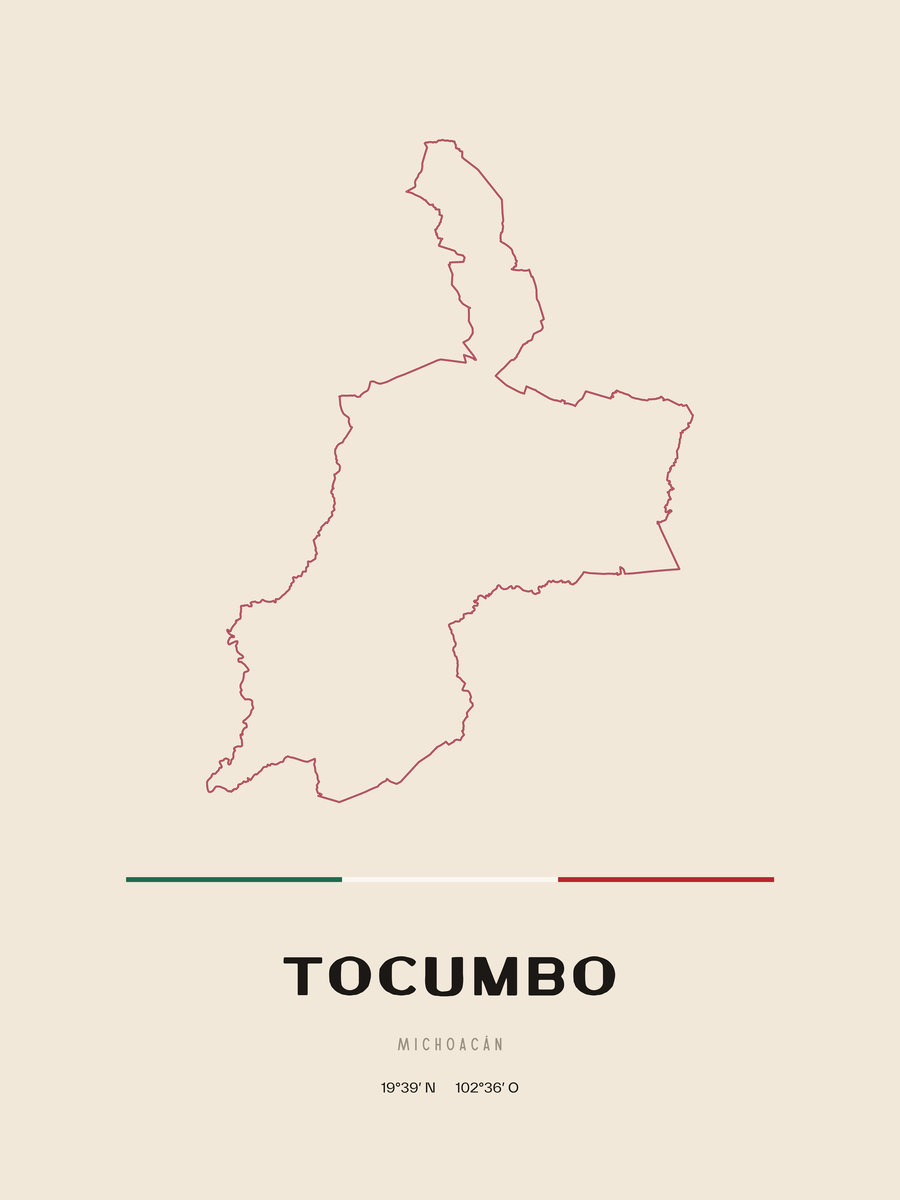 Framed poster of Tocumbo, Michoacán.