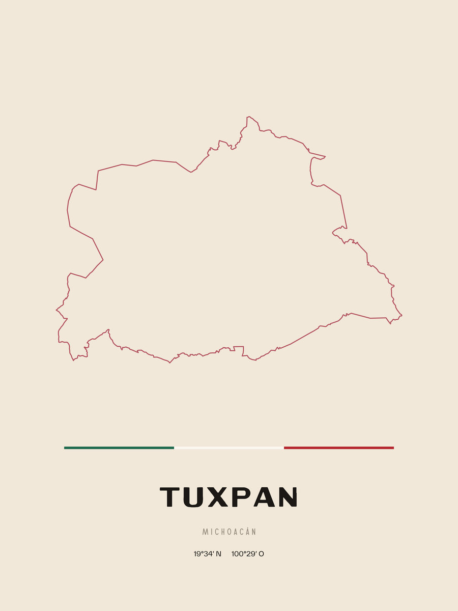 Framed poster of Tuxpan, Michoacán.