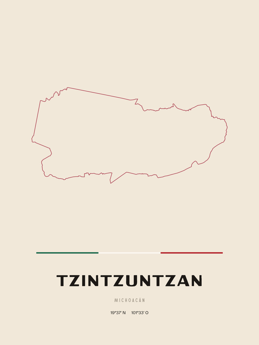 Framed poster of Tzintzuntzan, Michoacán.