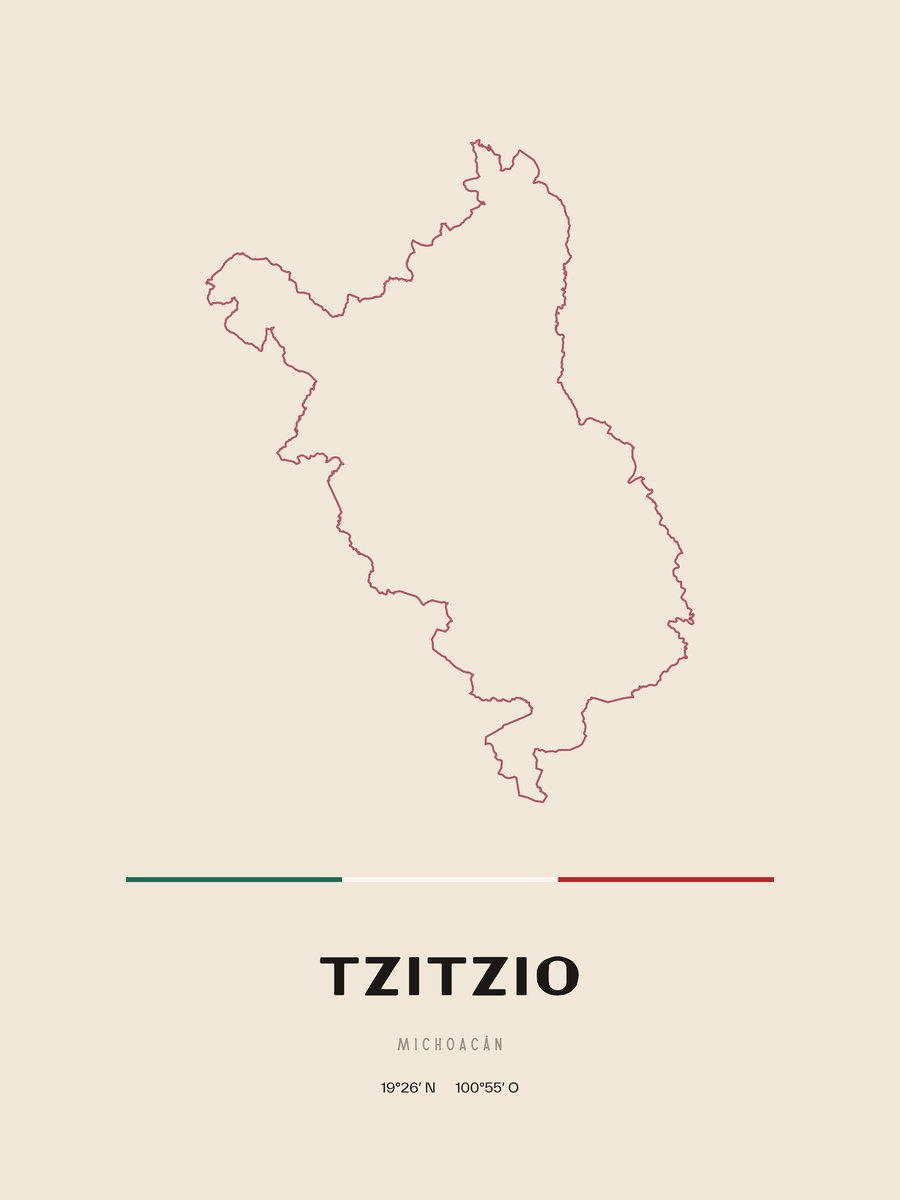 Framed poster of Tzitzio, Michoacán.