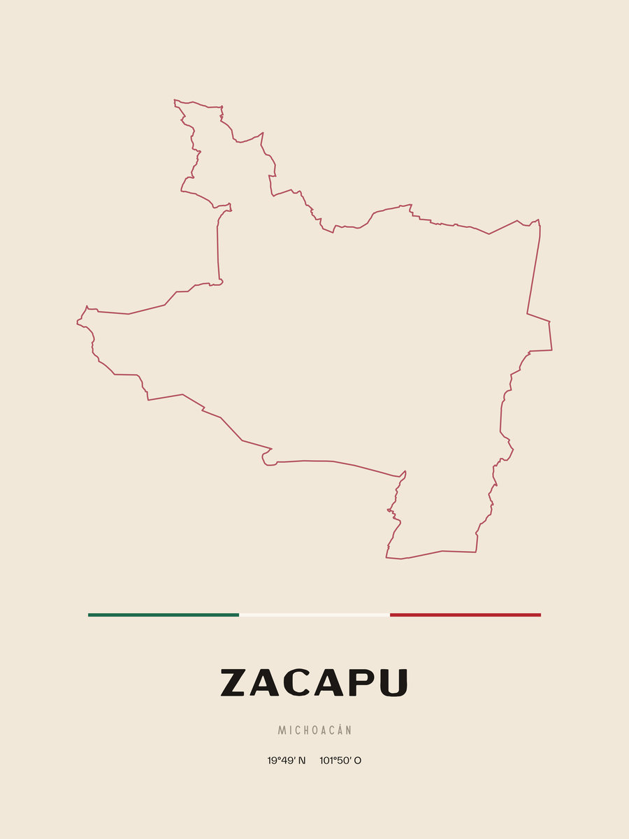 Framed poster of Zacapu, Michoacán.