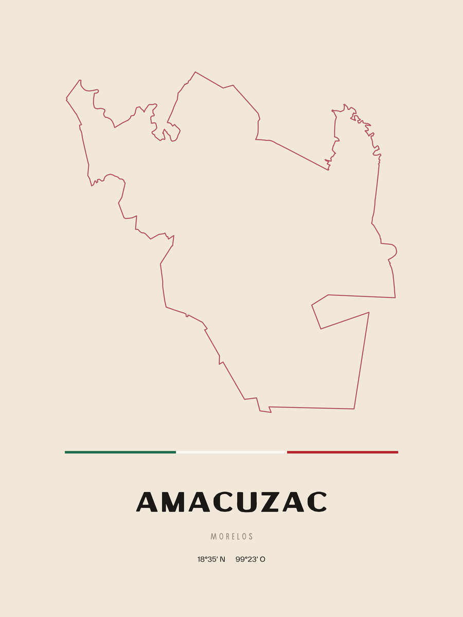Framed poster of Amacuzac, Morelos.