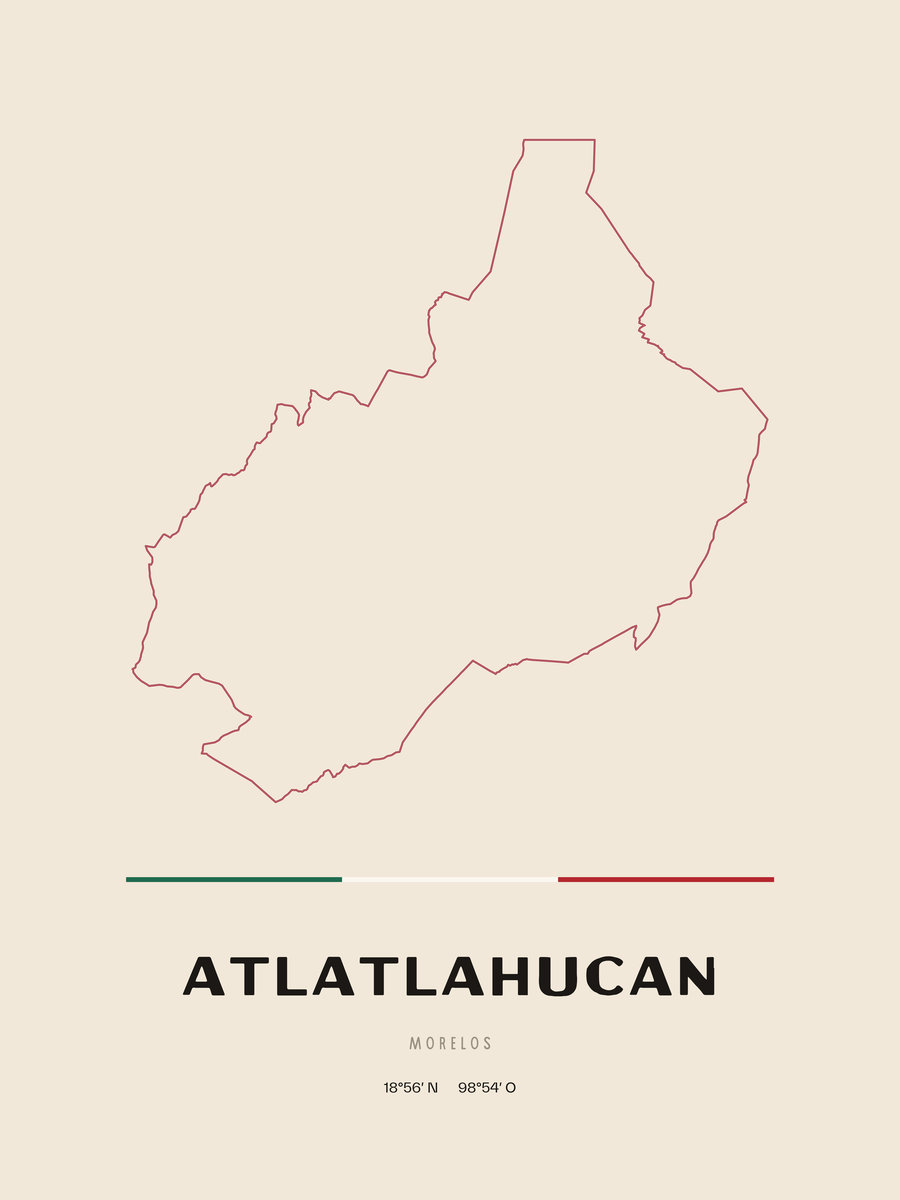 Framed poster of Atlatlahucan, Morelos.