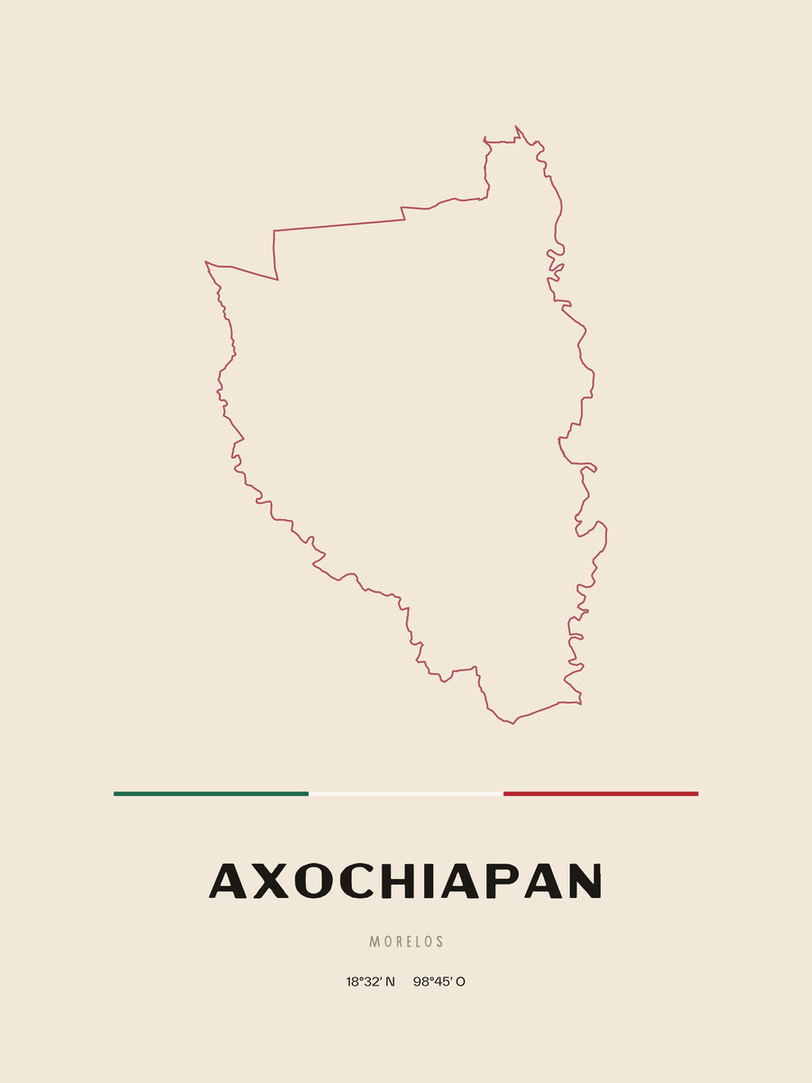 Framed poster of Axochiapan, Morelos.