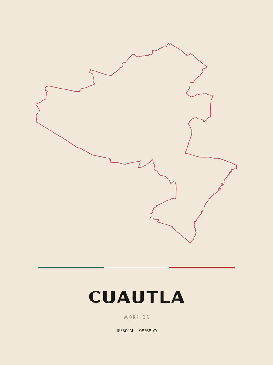 Framed poster of Cuautla, Morelos.