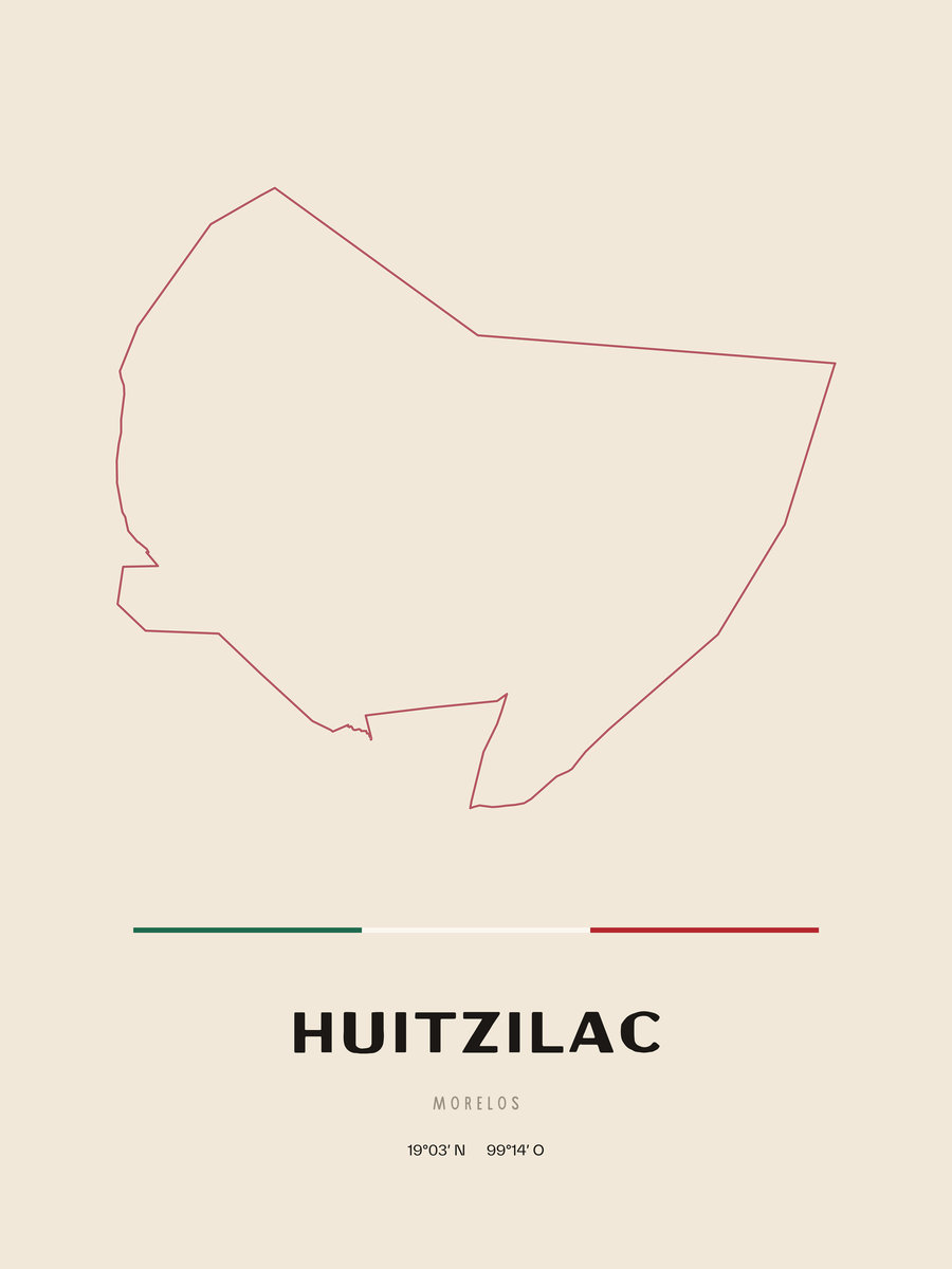 Framed poster of Huitzilac, Morelos.