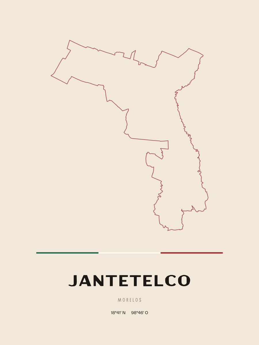 Framed poster of Jantetelco, Morelos.