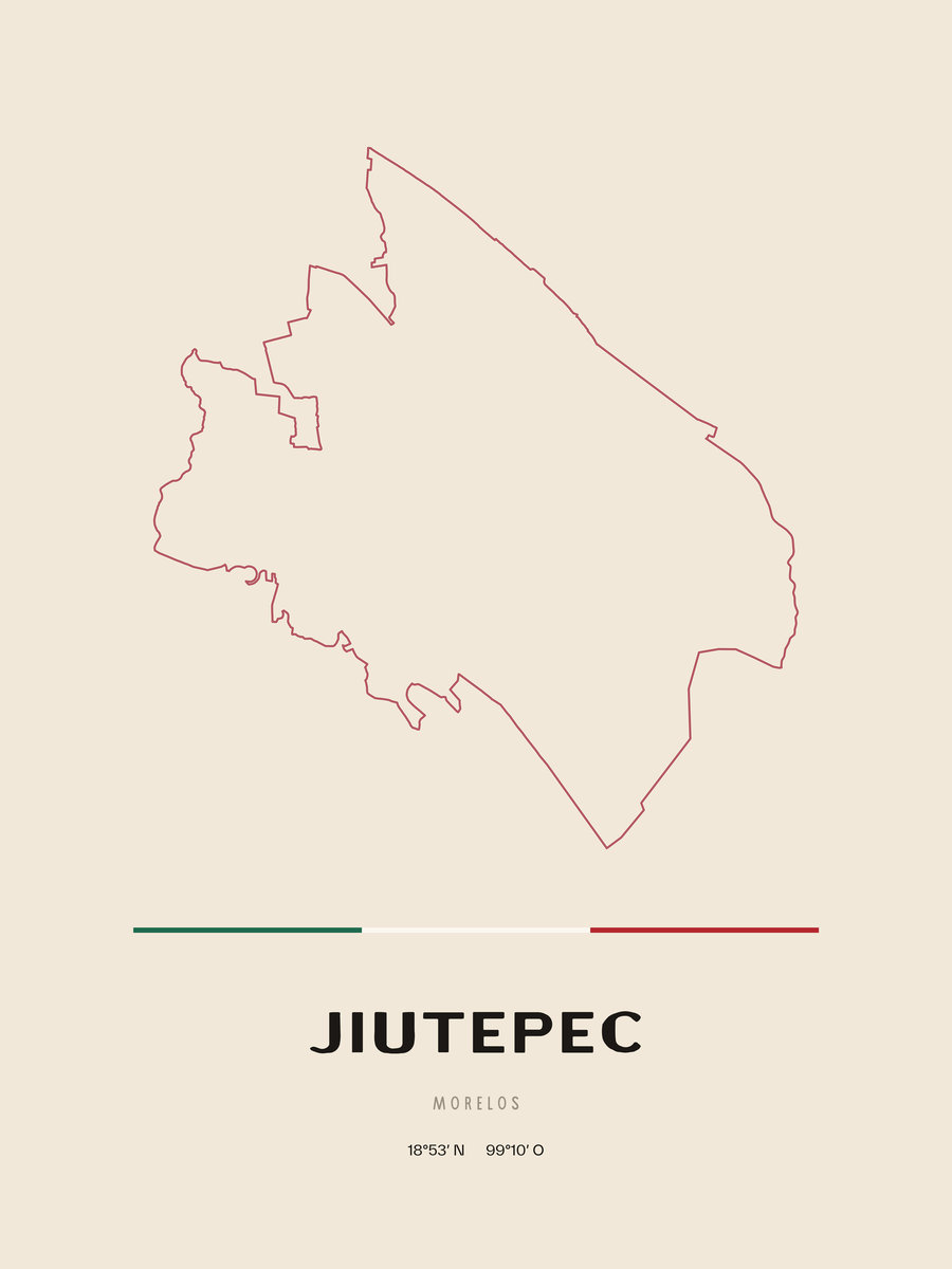Framed poster of Jiutepec, Morelos.