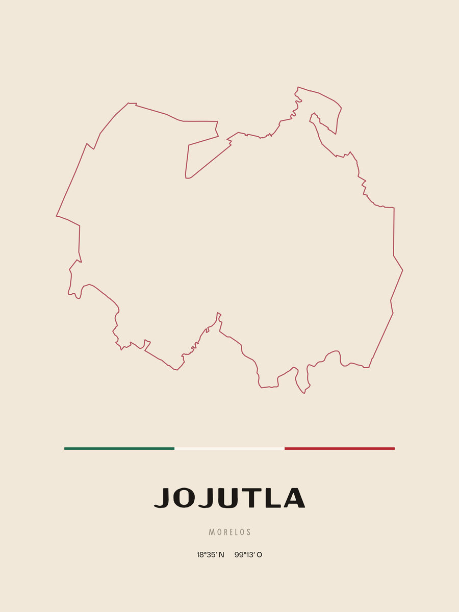 Framed poster of Jojutla, Morelos.