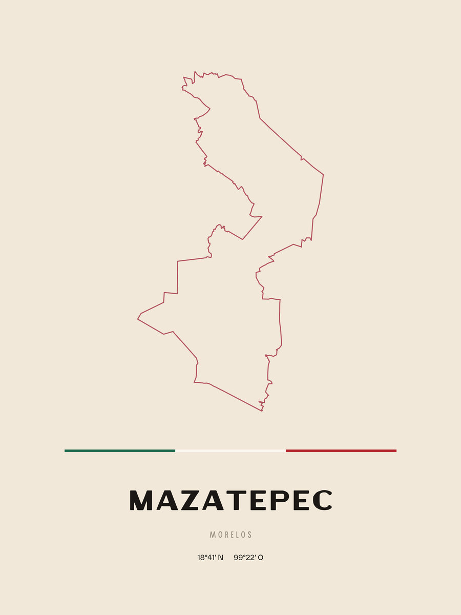 Framed poster of Mazatepec, Morelos.