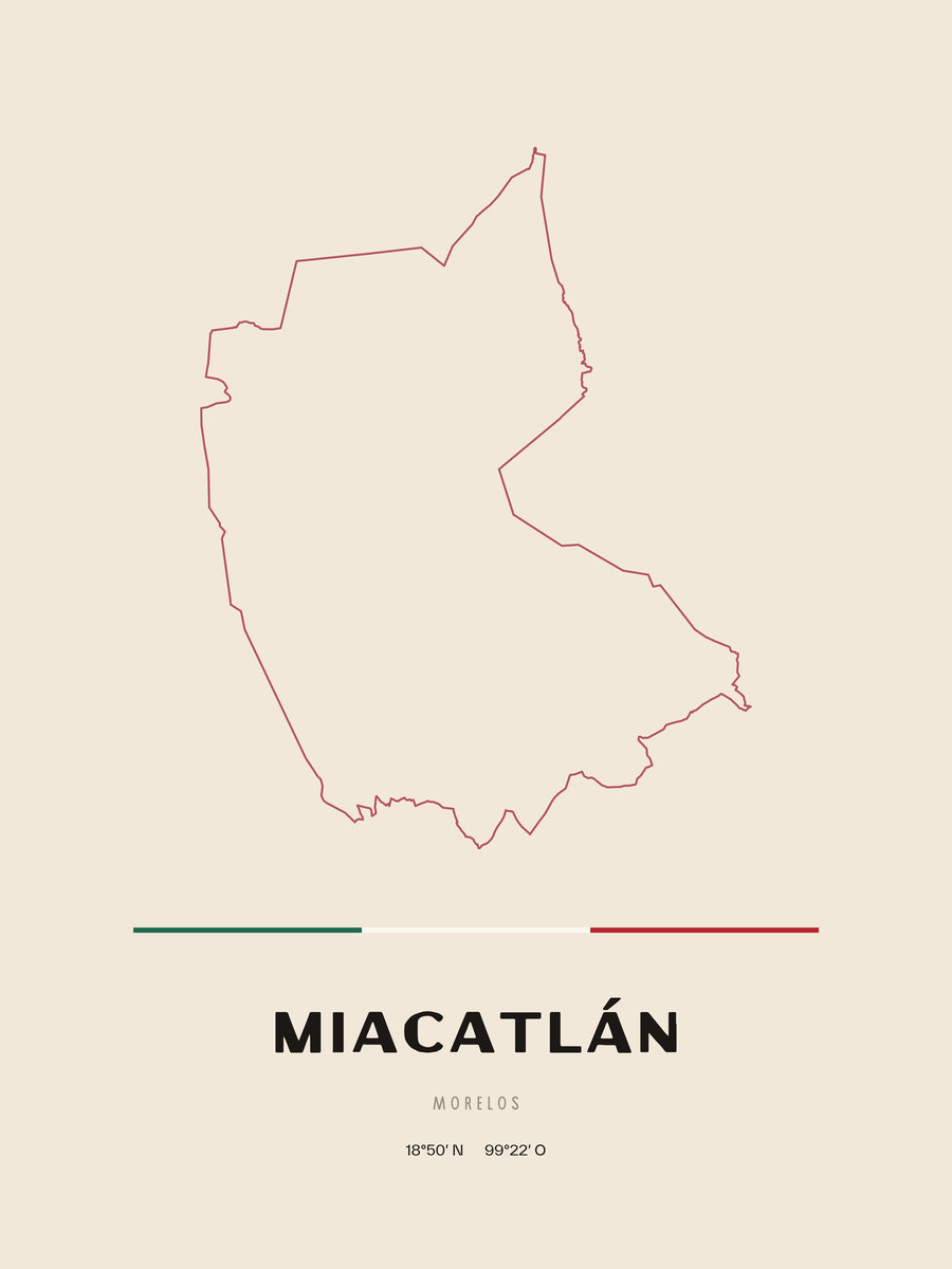 Framed poster of Miacatlán, Morelos.