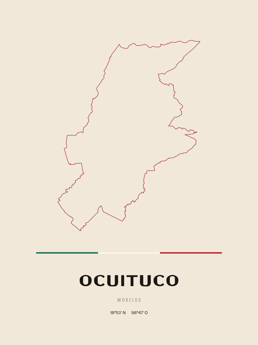 Framed poster of Ocuituco, Morelos.