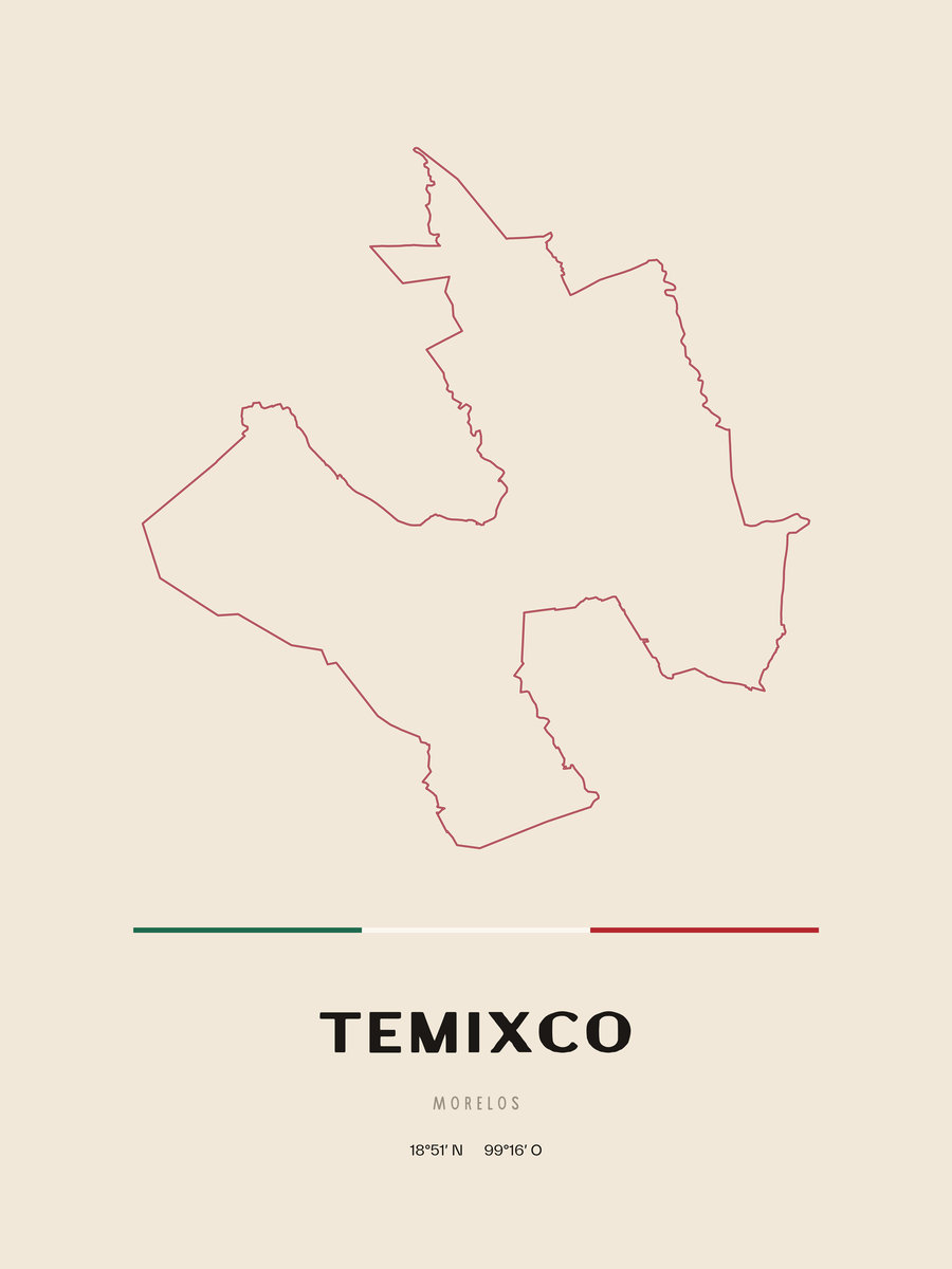 Framed poster of Temixco, Morelos.