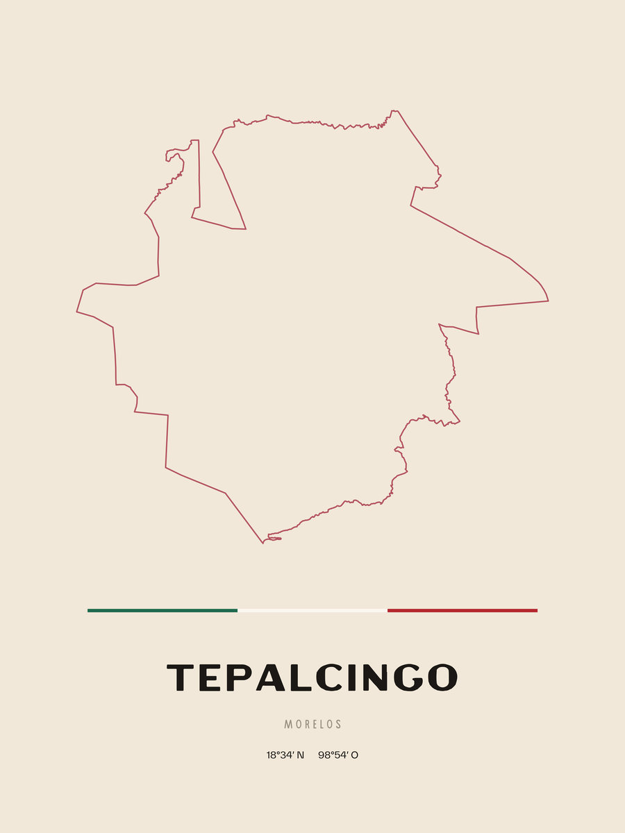 Framed poster of Tepalcingo, Morelos.