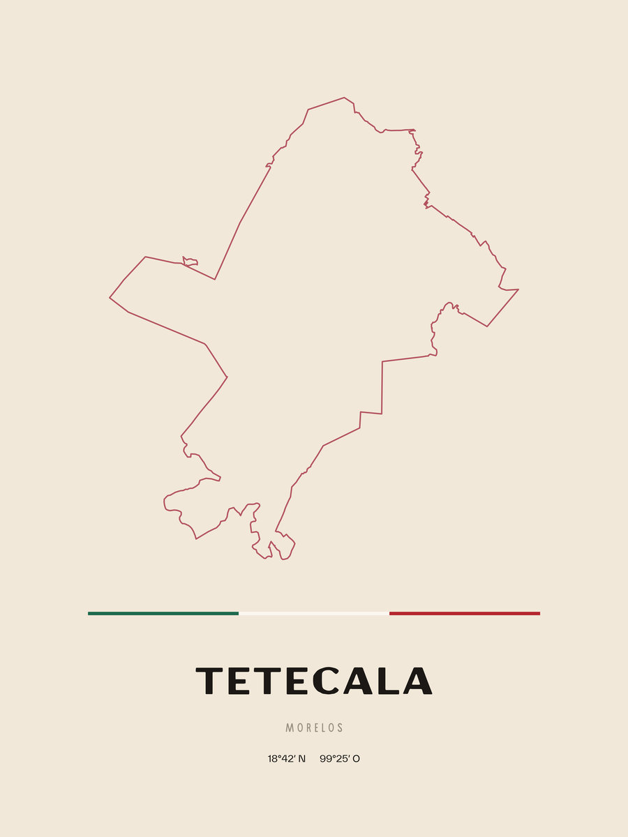 Framed poster of Tetecala, Morelos.