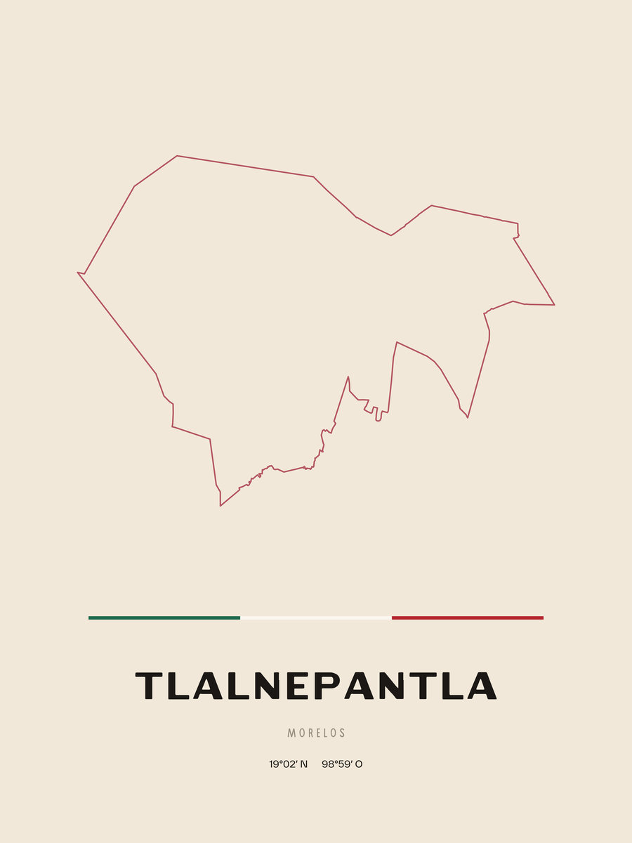 Framed poster of Tlalnepantla, Morelos.
