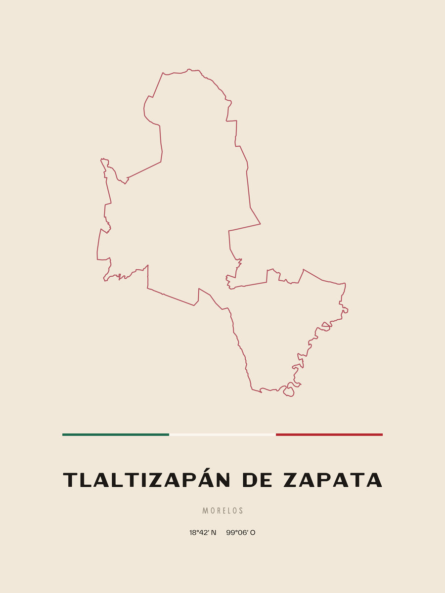 Framed poster of Tlaltizapán de Zapata, Morelos.