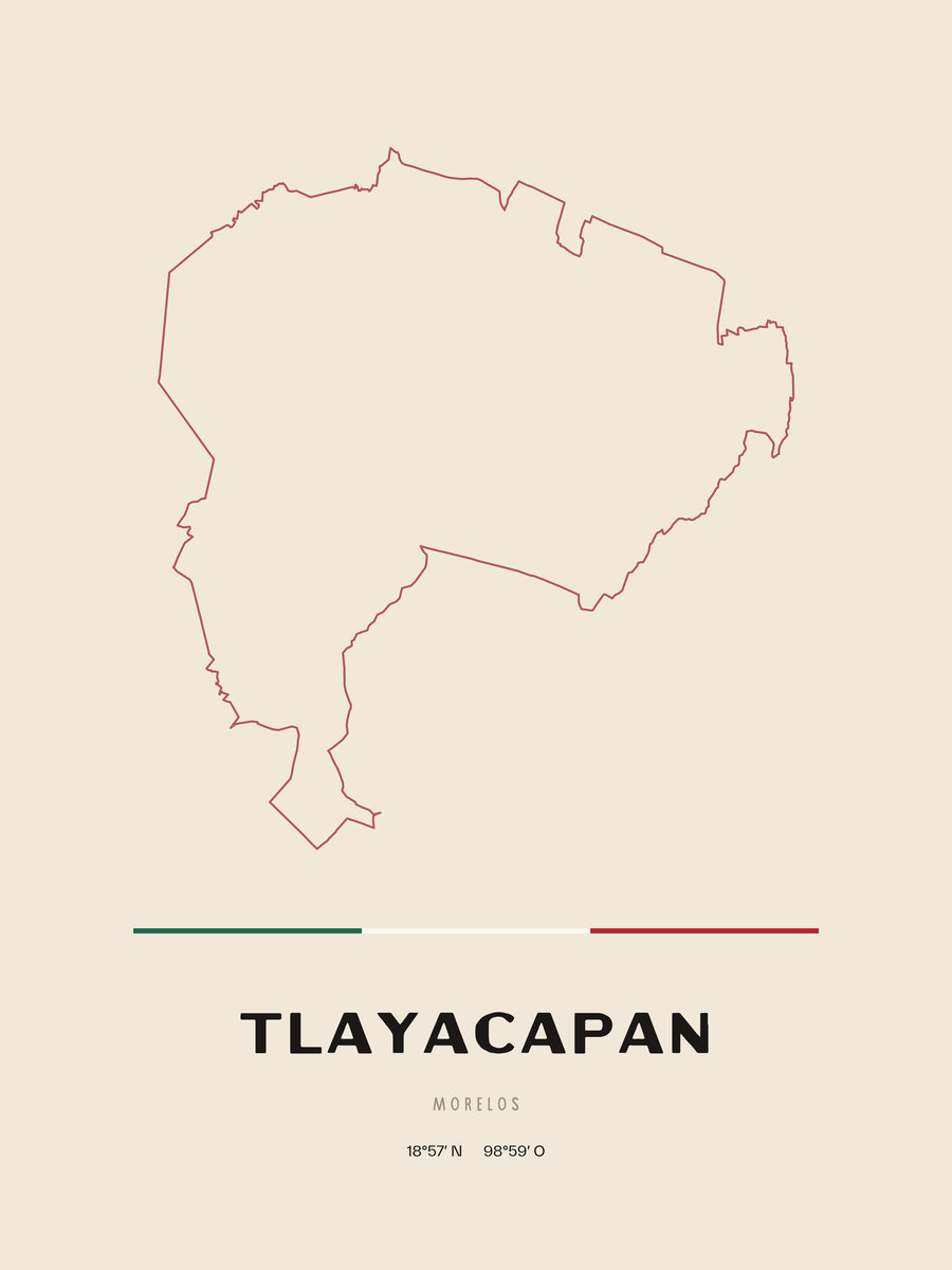 Framed poster of Tlayacapan, Morelos.
