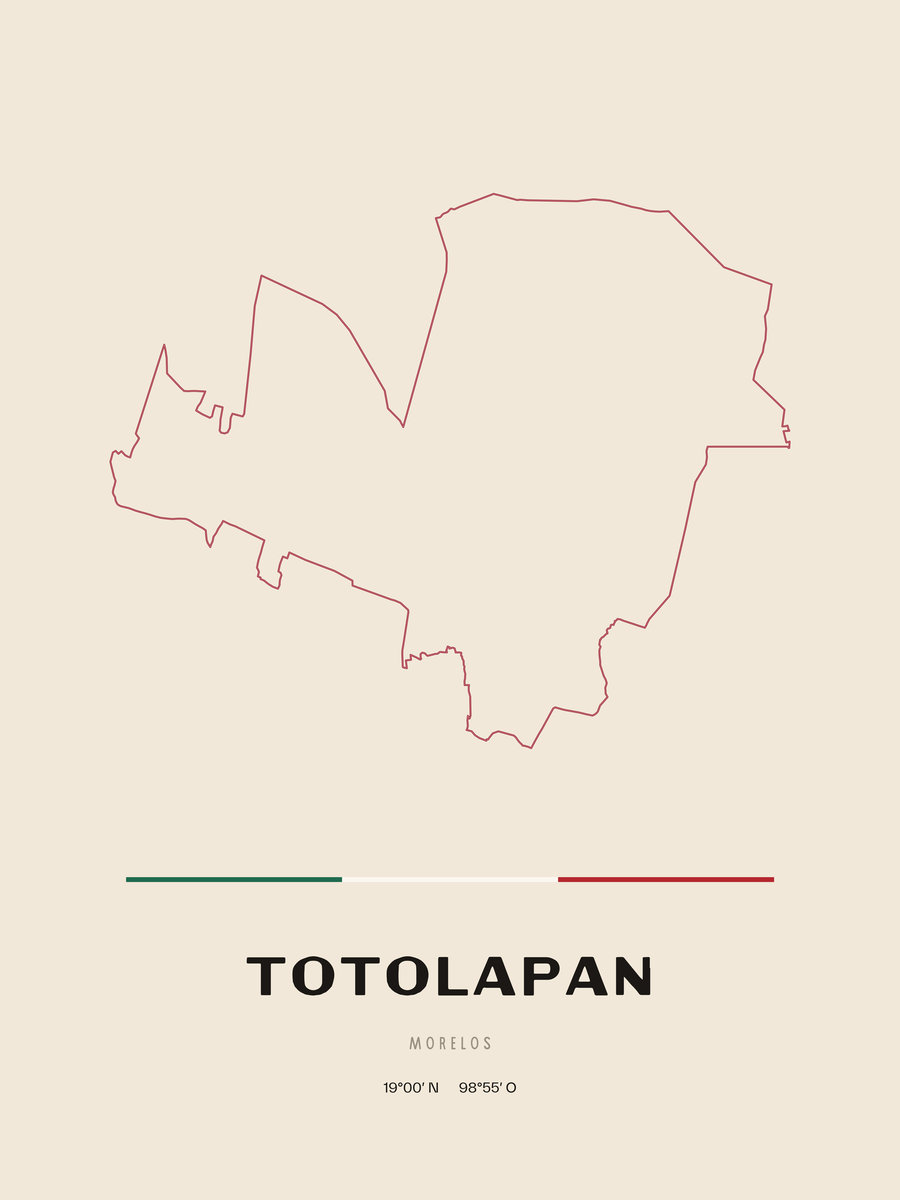 Framed poster of Totolapan, Morelos.