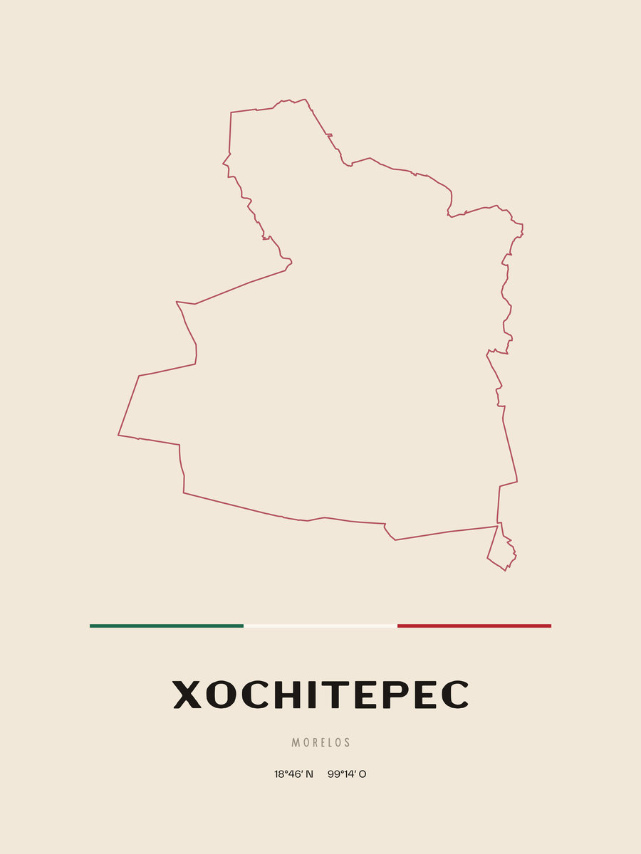 Framed poster of Xochitepec, Morelos.