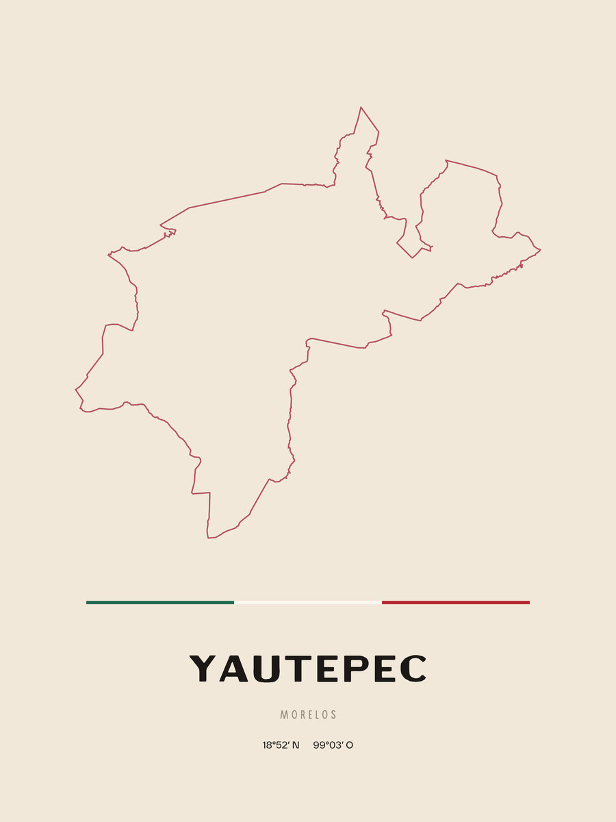 Framed poster of Yautepec, Morelos.