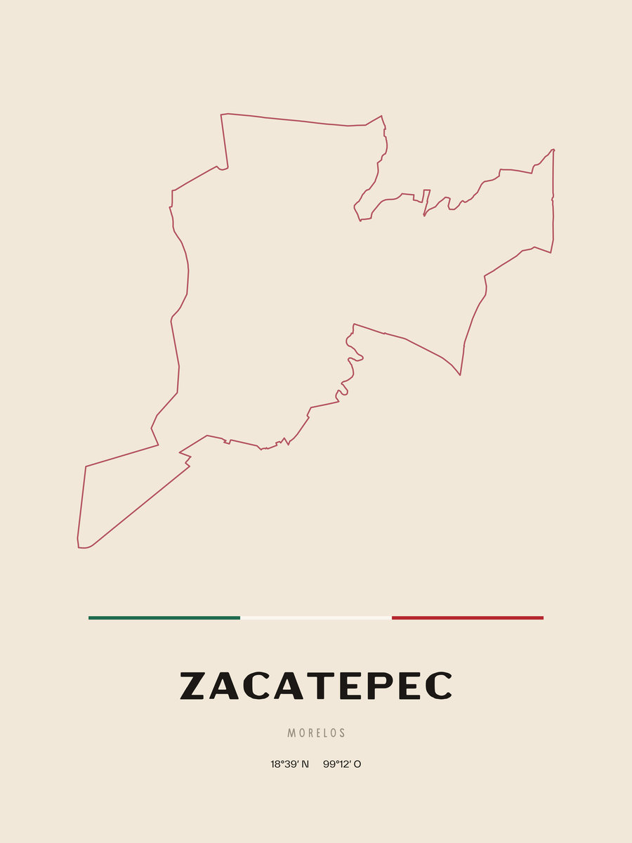 Framed poster of Zacatepec, Morelos.