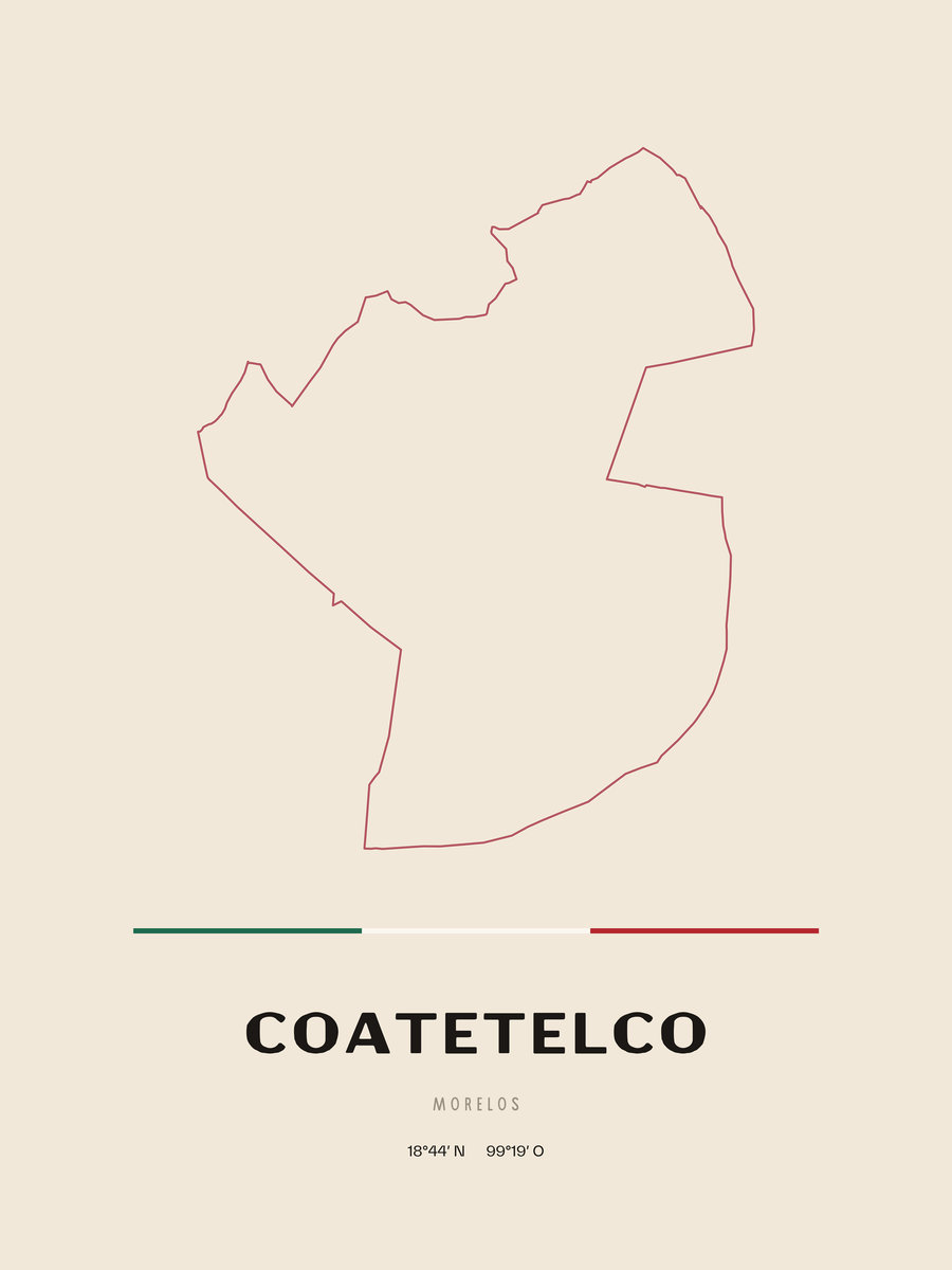 Framed poster of Coatetelco, Morelos.