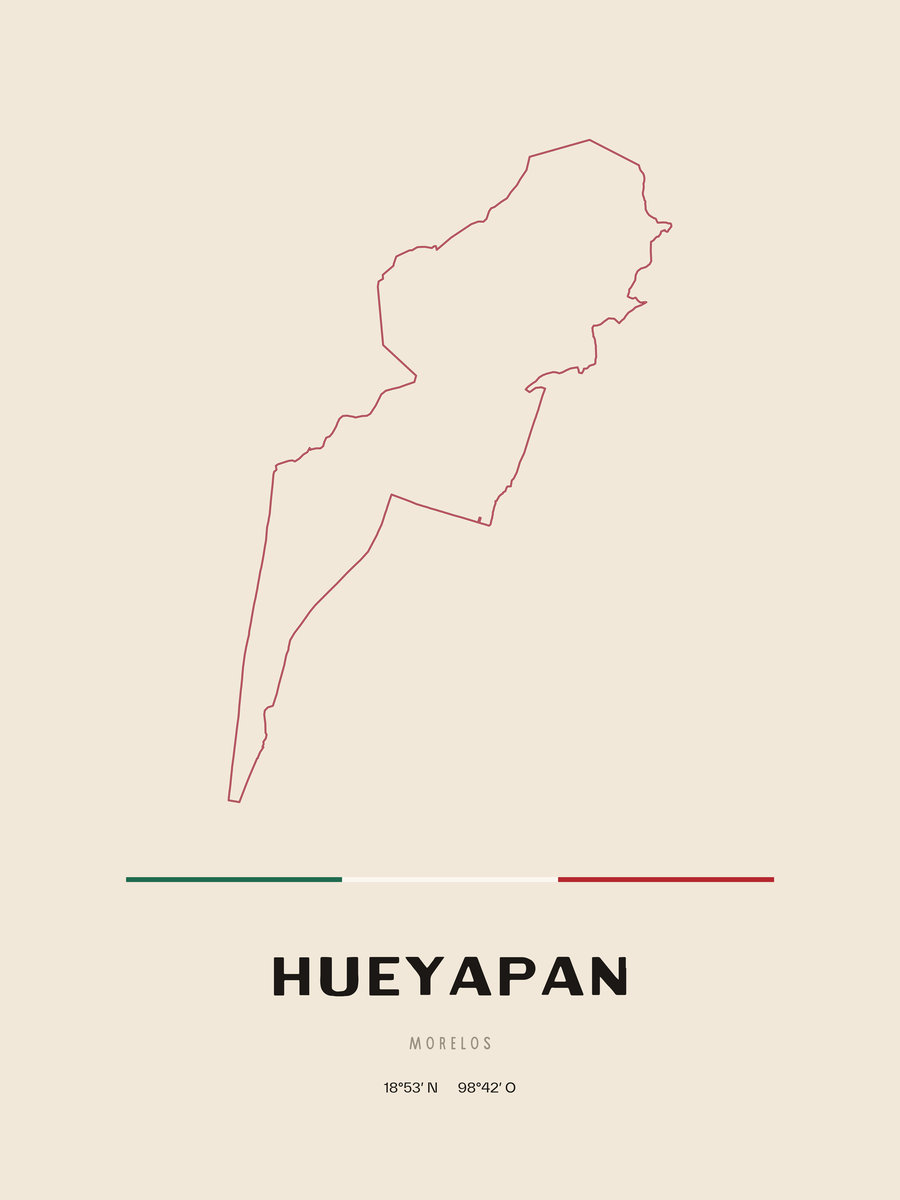 Framed poster of Hueyapan, Morelos.